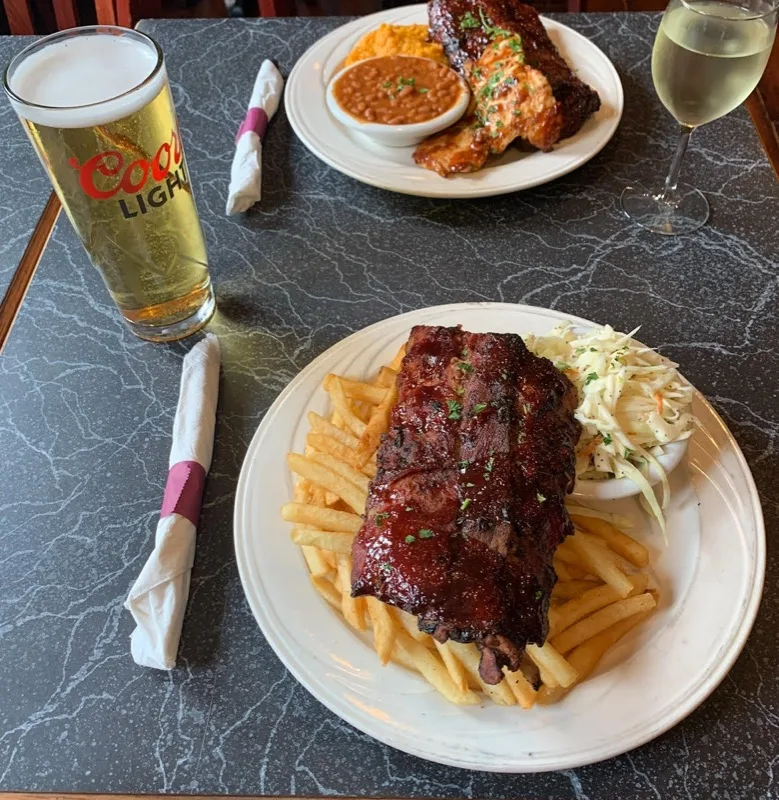 St. Louis Pork Ribs with fries and coleslaw